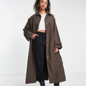 ASOS curve brown trench coat
